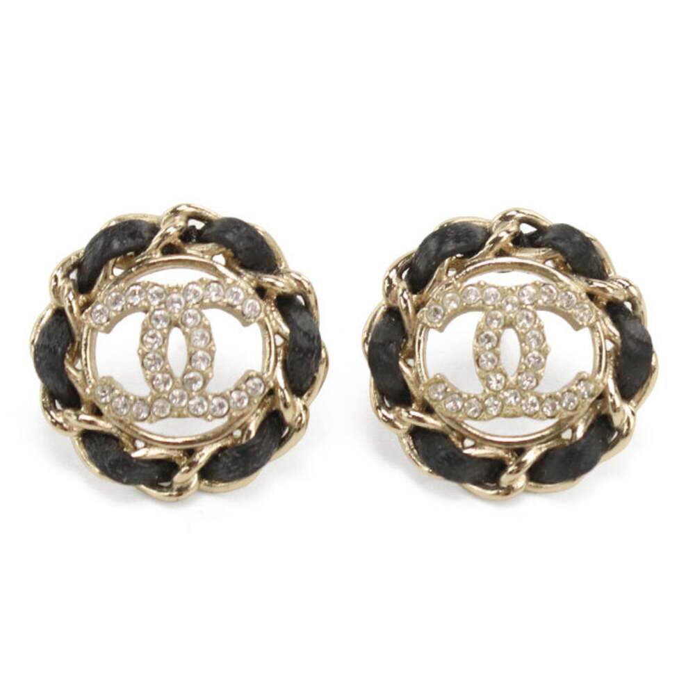 Chanel Cc Logo Earrings Gold-Tone Metal #313691C99B
